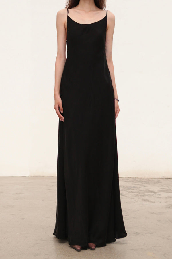 OUDE WAAG Fall/Winter 2025 Strappy Tie Dress OW-OW-25AW-DS07-HEI Black